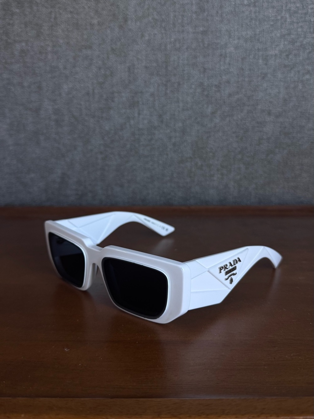 Prada Symbole SPR17W White Geometric Sunglasses